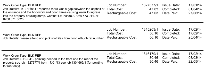 Extract from .pdf service charge bill