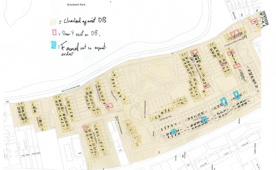 Annotated map of Cressingham Gardens Estate